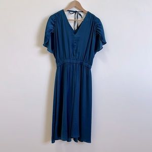 -Ann Taylor Blue Summer Flowy Sun Dress Petite XS